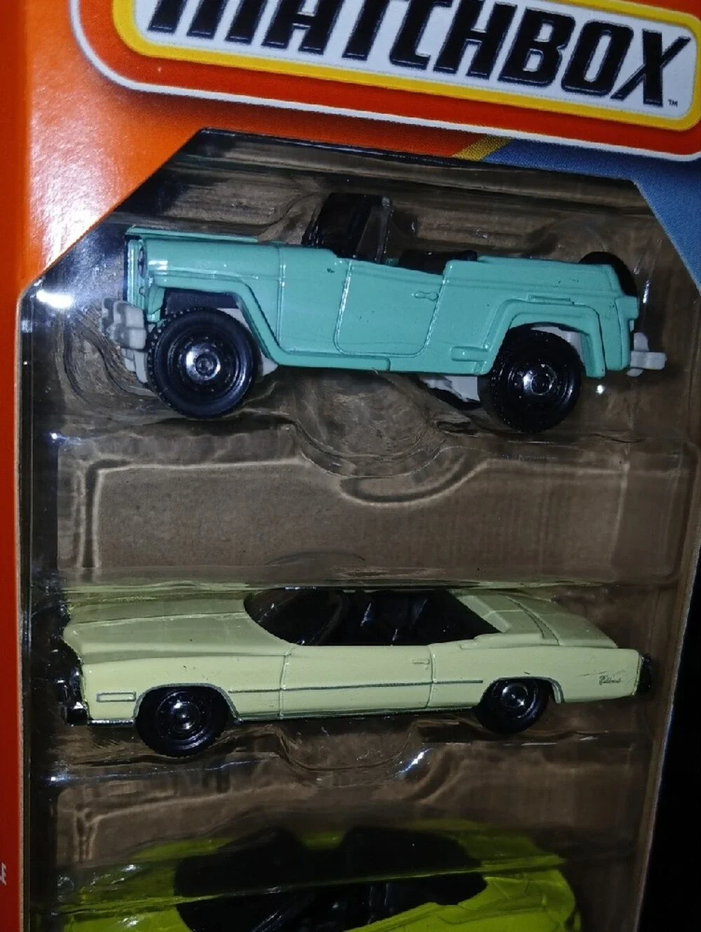 Matchbox MBX Convertible Cruisers 5-Pack — Teal, Cream, Lime, Black, Maroon